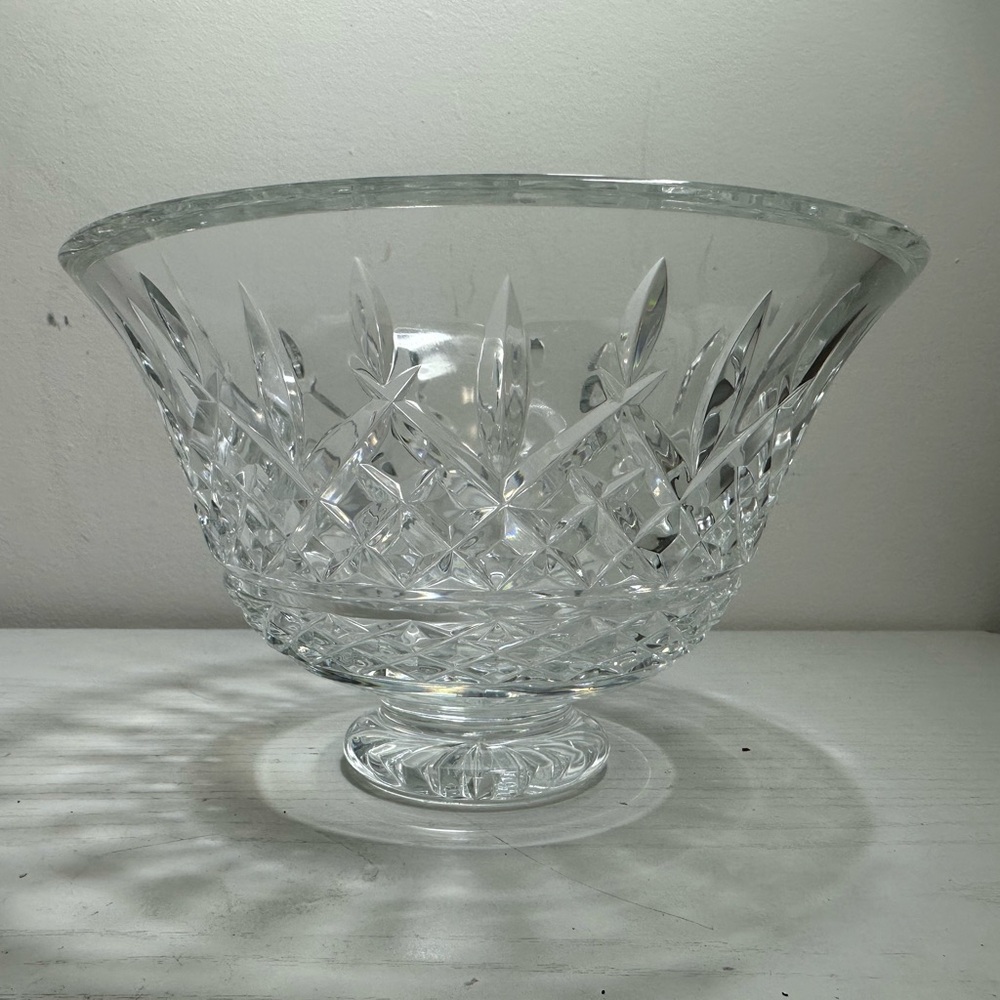 Waterford Crystal Centerpiece Bowl ~ Flared Sides ~ 8 x 5" Deep
